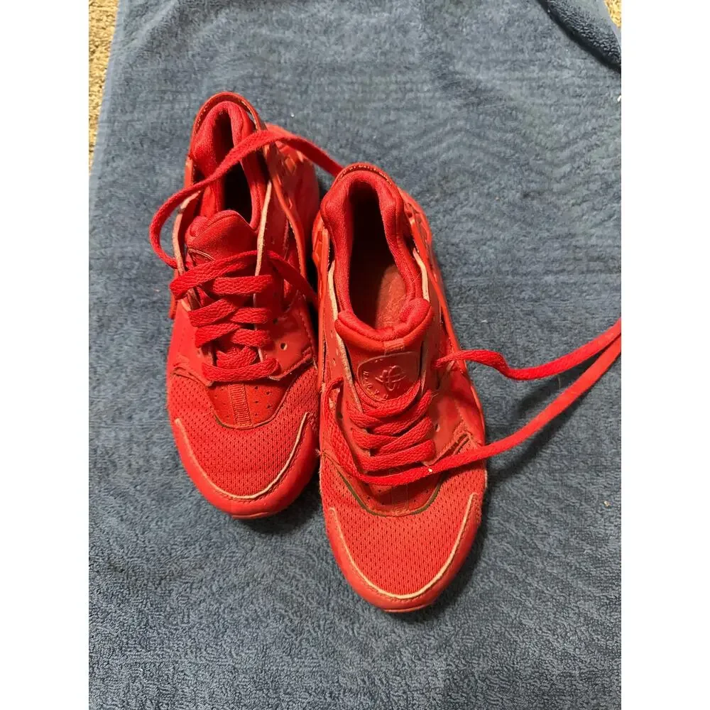 Nike Huarache Run (GS) University‎ Red Big Boy's Running Shoes 654275-600 Sz 4 Y